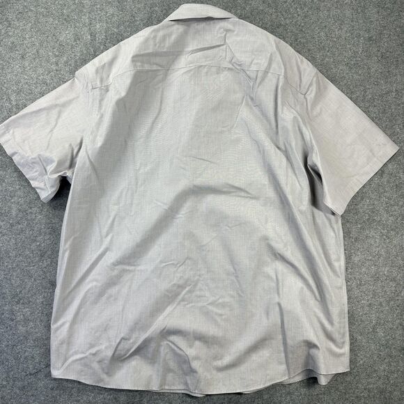 UNTUCKit Shirt Mens 2XL Gray Short Sleeve Button Down Wrinkle Free Cotton Casual - Picture 7 of 7